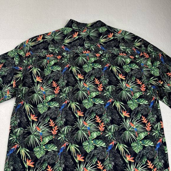 Cubavera Hawaiian Camp Shirt Men's S Button Up Tropical Allover Parrot - Picture 16 of 17